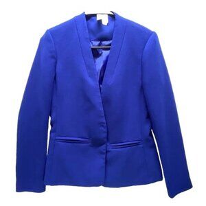 Forever 21 Blazer Women's Small Royal Blue One Button Office Career Suit Jacket